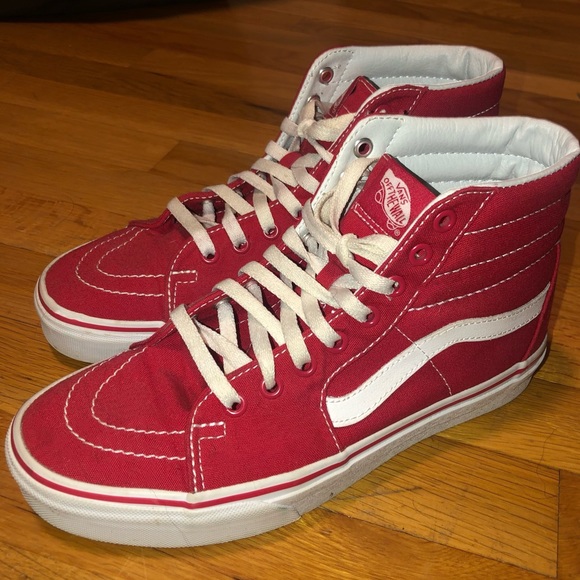 red high top vans womens